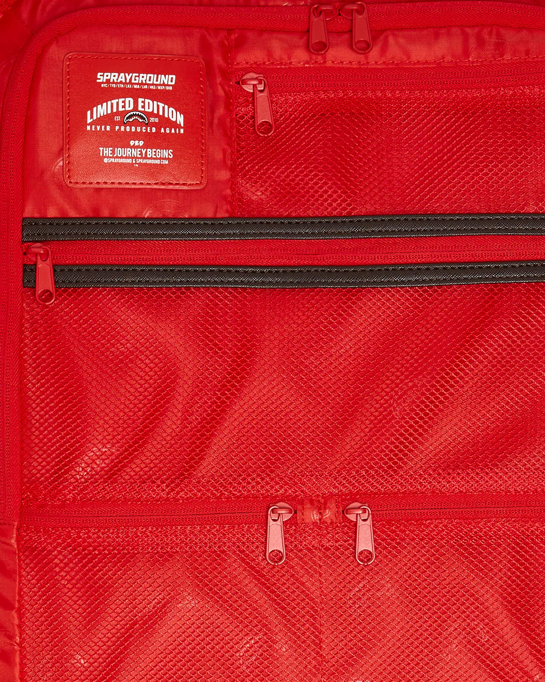 EXTERIOR GOLD ZIP POCKET SHARKS IN PARIS JETSETTER CARRY-ON LUGGAGE - Image 14