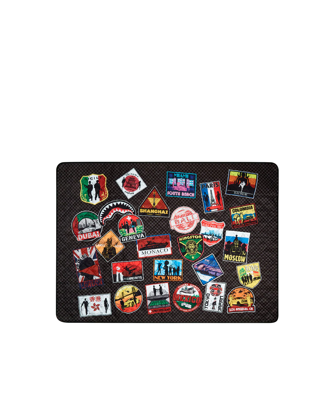 GLOBAL MOGUL UNLIMITED MILES PACKABLE BEACH MAT BLANKET WATER RESISTANT CONVERTIBLE TOTE - Image 7