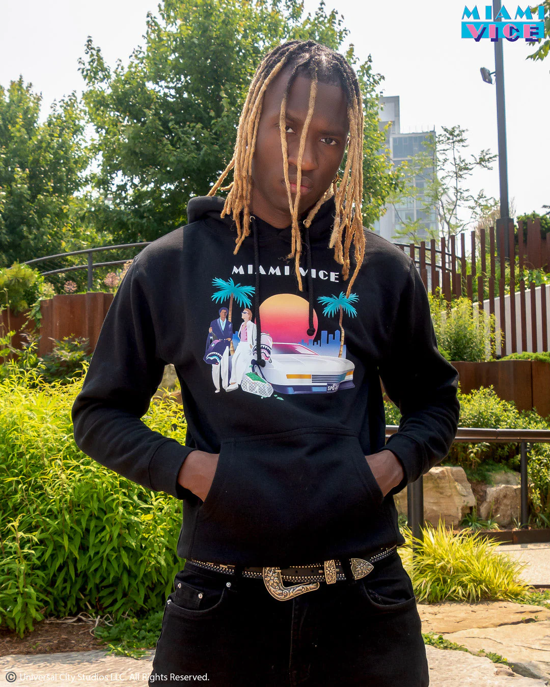 MIAMI VICE HOODY (BLACK) - Image 7