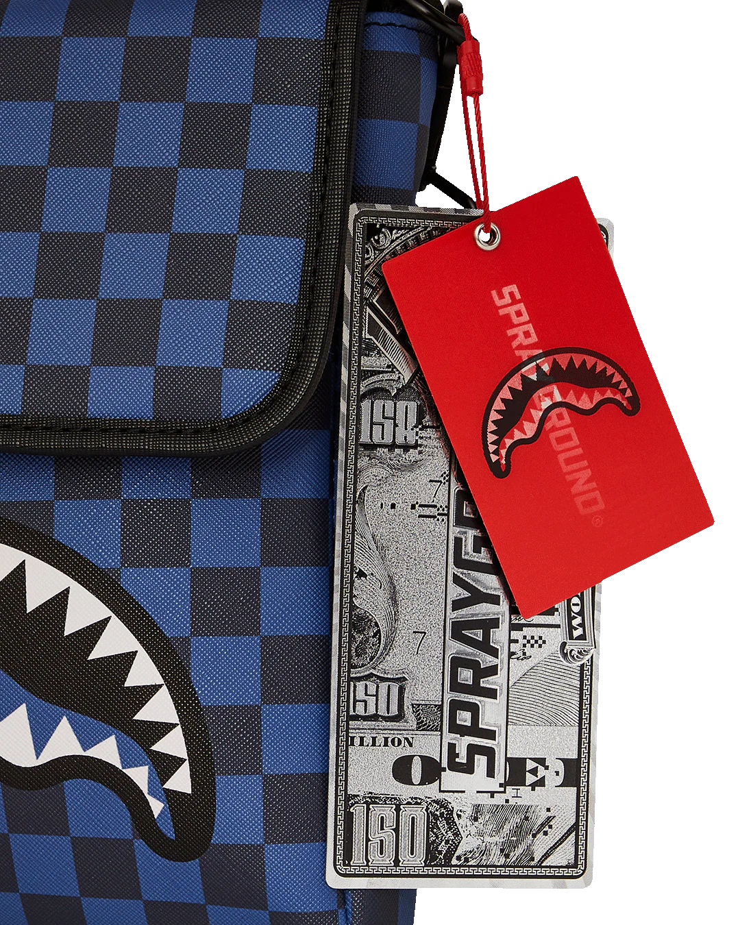 MIDNIGHT MAGIC SHARKS IN PARIS MESSENGER SLING BAG - Image 7