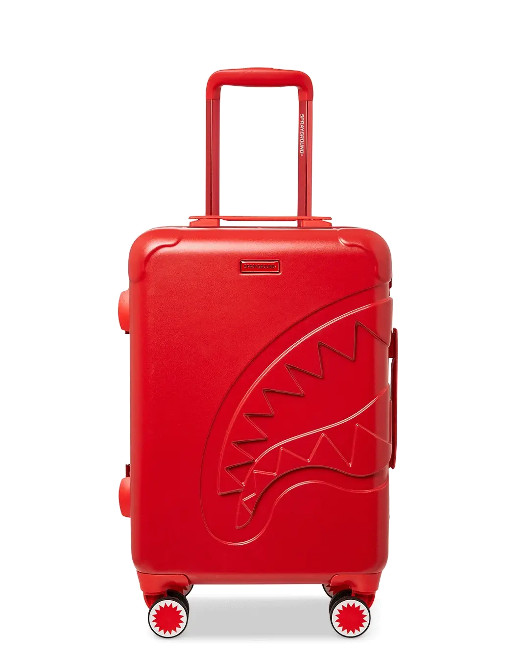 MOLDED SHARKITECTURE RED HARDSHELL CARRY-ON LUGGAGE