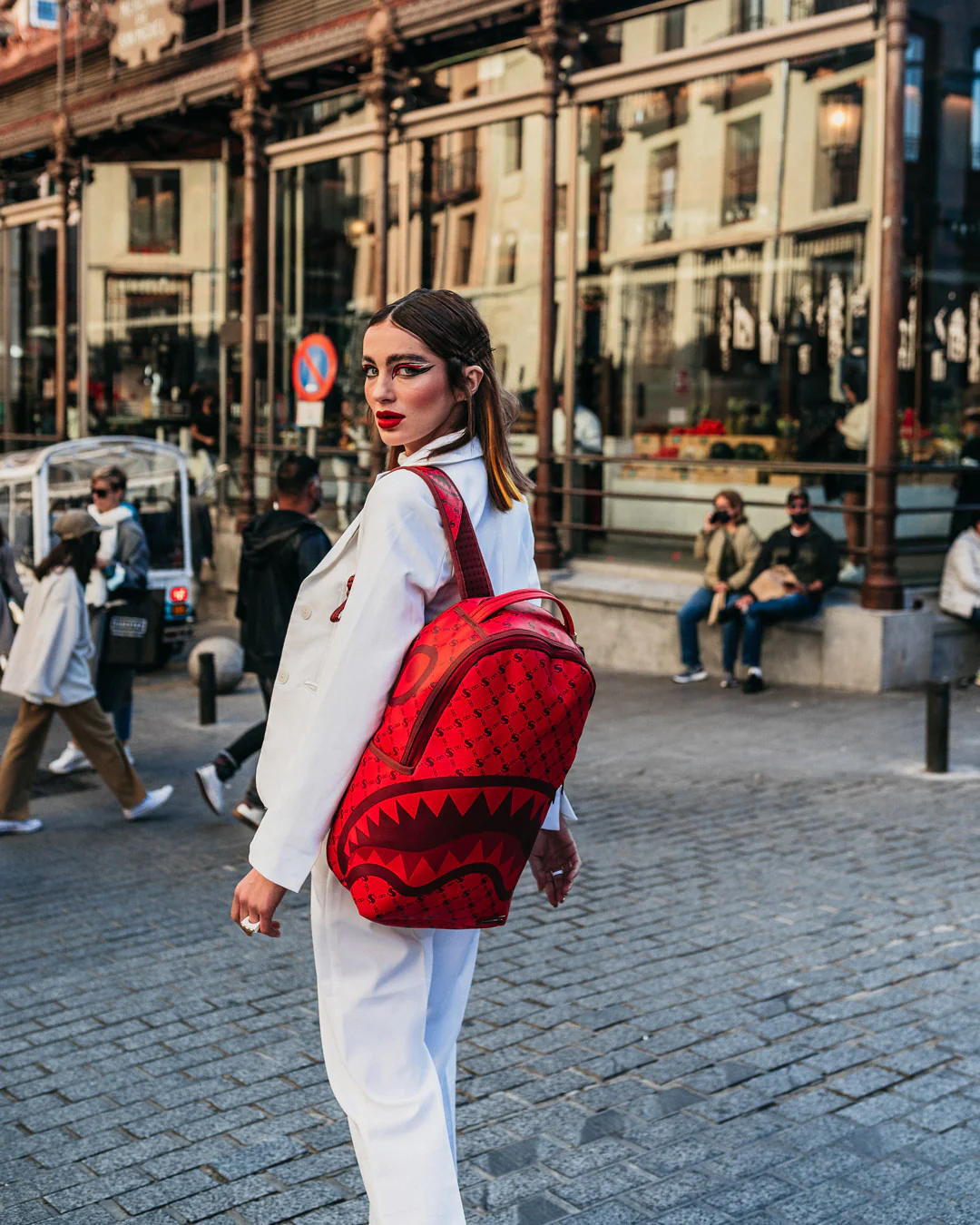 MONEY PATTERN BRICK BACKPACK (DLXV) - Image 6