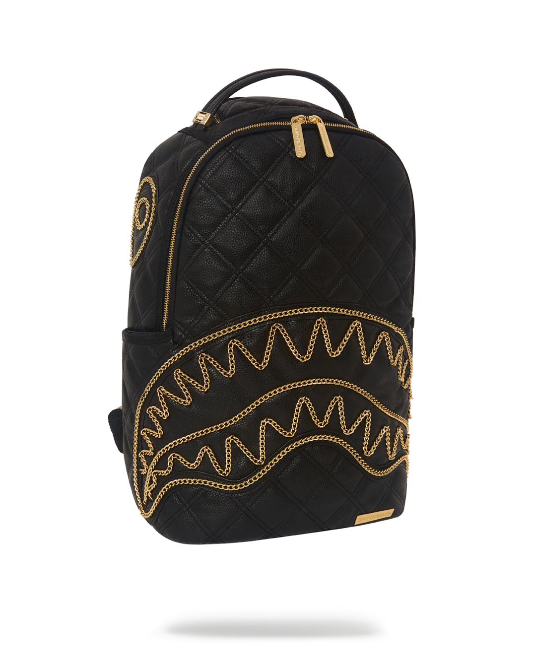 NOIR QUILT GOLD CHAIN SHARK BACKPACK (DLXV) - Image 7