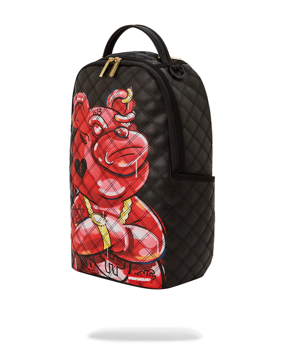 QUILT HAND PAINTED DIABLO BEAR BACKPACK (DLXV) - Image 7