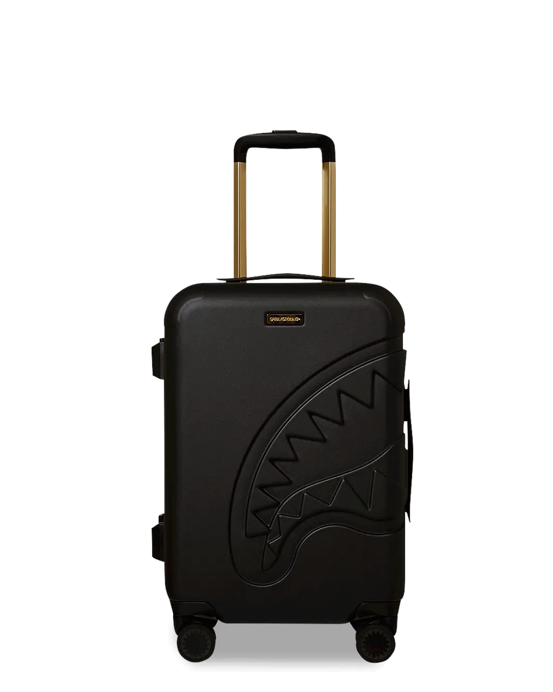 REALITY CHECK SHARKITECTURE CARRY-ON JETBLACK LUGGAGE (GOLD HARDWARE)